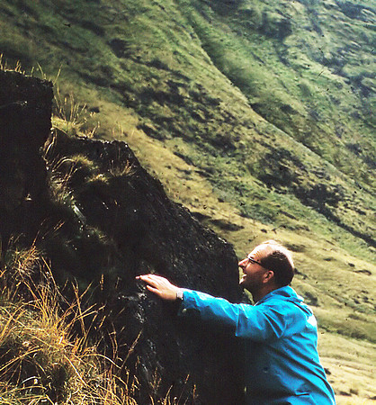 Dad climbing in Grisedale Beck Aug 64