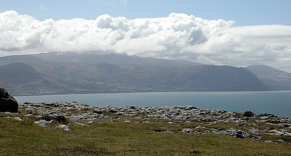 Snowdonia from Great Orme limestone pavement