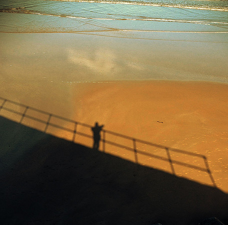 Chris' shadow at Skinningrove
